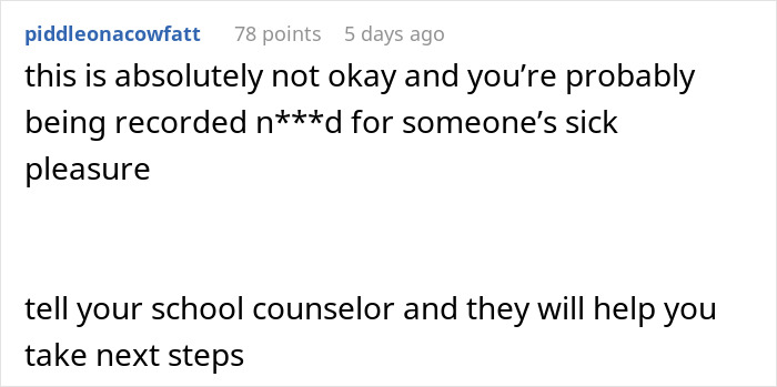Comment advising on discovering a hidden camera and seeking help, emphasizing privacy concerns. Comment advising on discovering a hidden camera and seeking help, emphasizing privacy concerns.