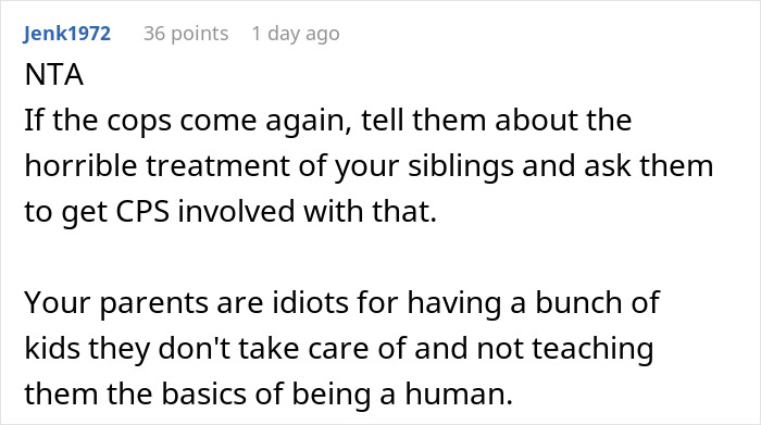Reddit comment discussing moving in with grandparents due to parent's pregnancy and sibling care issues. Reddit comment discussing moving in with grandparents due to parent's pregnancy and sibling care issues.