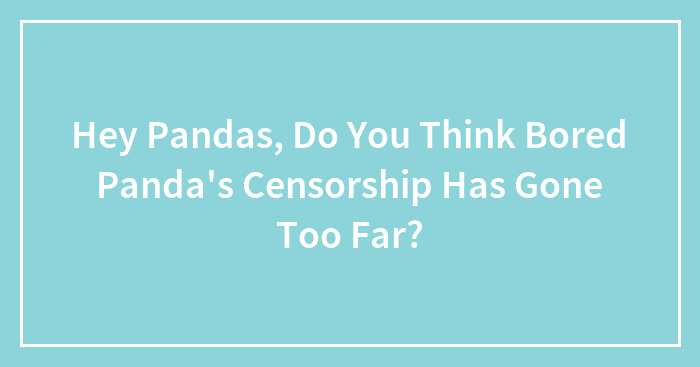 Hey Pandas, Do You Think Bored Panda’s Censorship Has Gone Too Far?