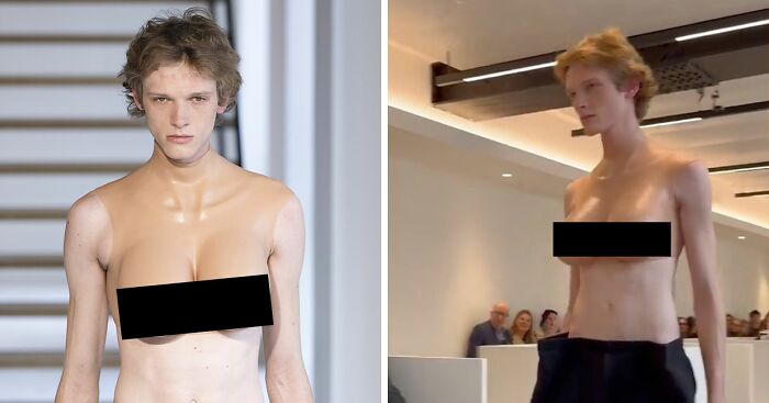 “My New Outfit For Work”: Paris Fashion Week Stuns With Bold Male Top Imitating Female Bare Chest