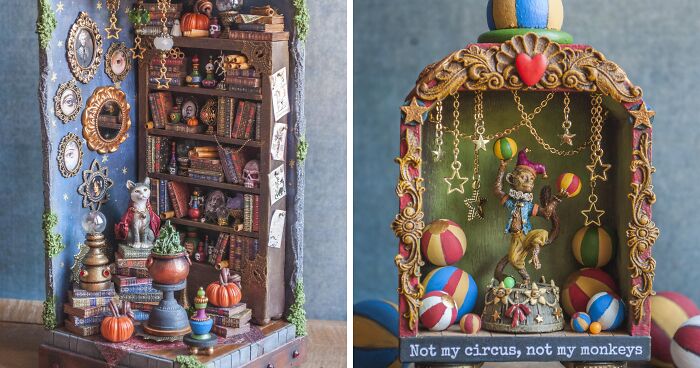 I Am An Artist Who Makes Dioramas; Here Are My Wizard’s Room And Circus