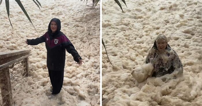 “Don’t Do That”: Woman’s Viral Stunt In Sewage-Filled Sea Foam Sparks Outrage