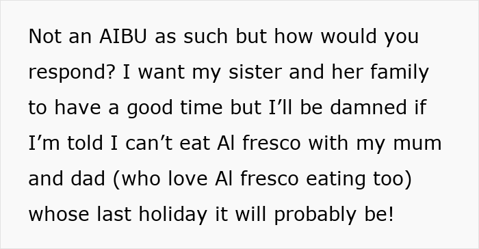 Woman Doesn't Know How To React To Sister's Rules For Upcoming Family Holiday Woman Doesn't Know How To React To Sister's Rules For Upcoming Family Holiday