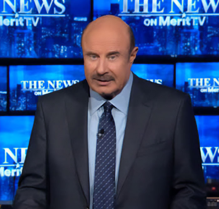 Dr. Phil discussing potential consequences for Kim K's kids on a news show. Dr. Phil discussing potential consequences for Kim K's kids on a news show.