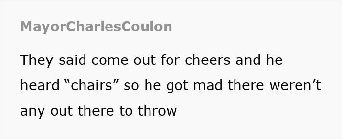 Text from user MayorCharlesCoulon jokes about not finding chairs; related to Morgan Wallen on SNL.