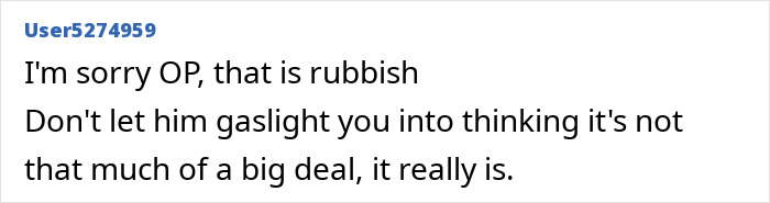 Text snippet from user underscores feelings about fianc&eacute;'s marriage revelation, emphasizing its significance.