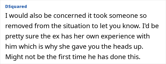 &ldquo;Comment discussing concerns about a man who 'forgot' he was still married, warning it may not be his first deception.&rdquo;