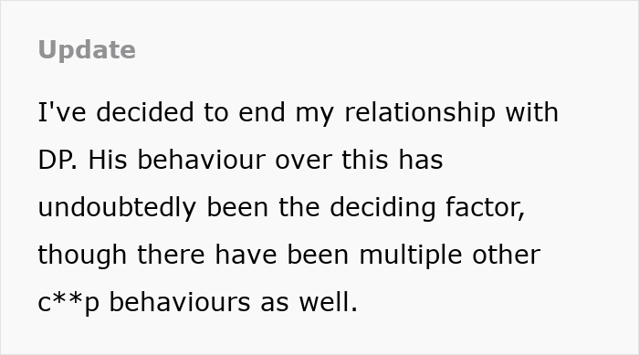 Text update about ending a relationship due to longtime friend's actions.