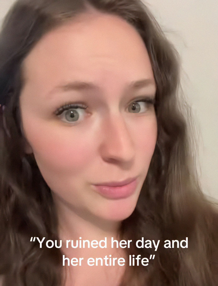 Woman reacts with text: "You ruined her day and her entire life," discussing lazy proposal at wedding.