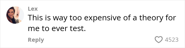 Text reaction to viral Airport Theory trend, stating it's too expensive to test. Text reaction to viral Airport Theory trend, stating it's too expensive to test.