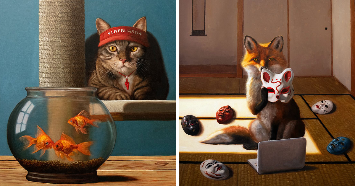 30 Pics Of Humorous Animal Paintings