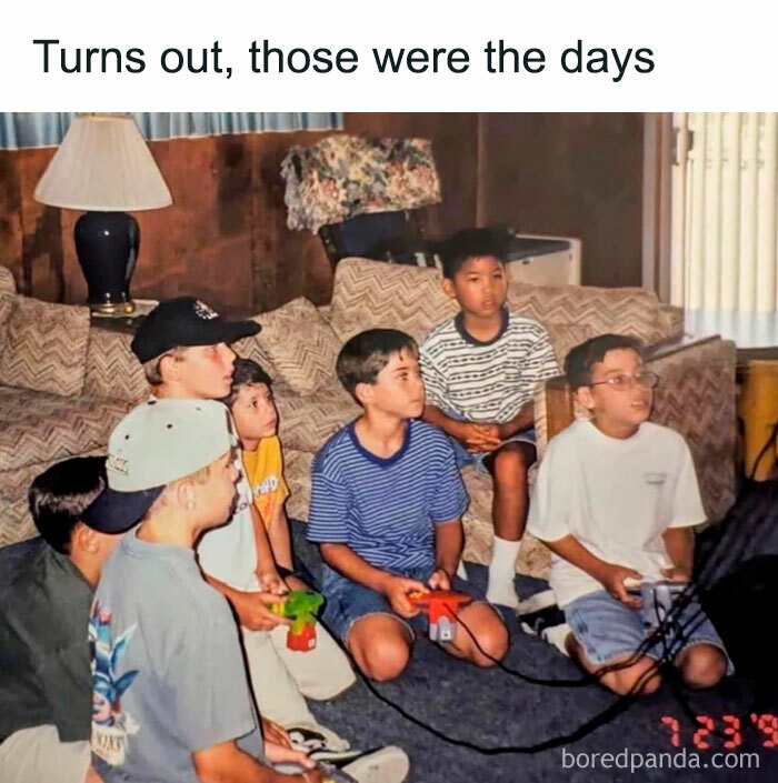 Kids playing video games together in a cozy living room, a nostalgic throwback for floppy disk era enthusiasts.