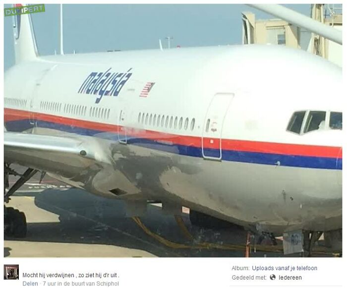 Malaysia Airlines plane on tarmac, linked to a dark and mysterious history.