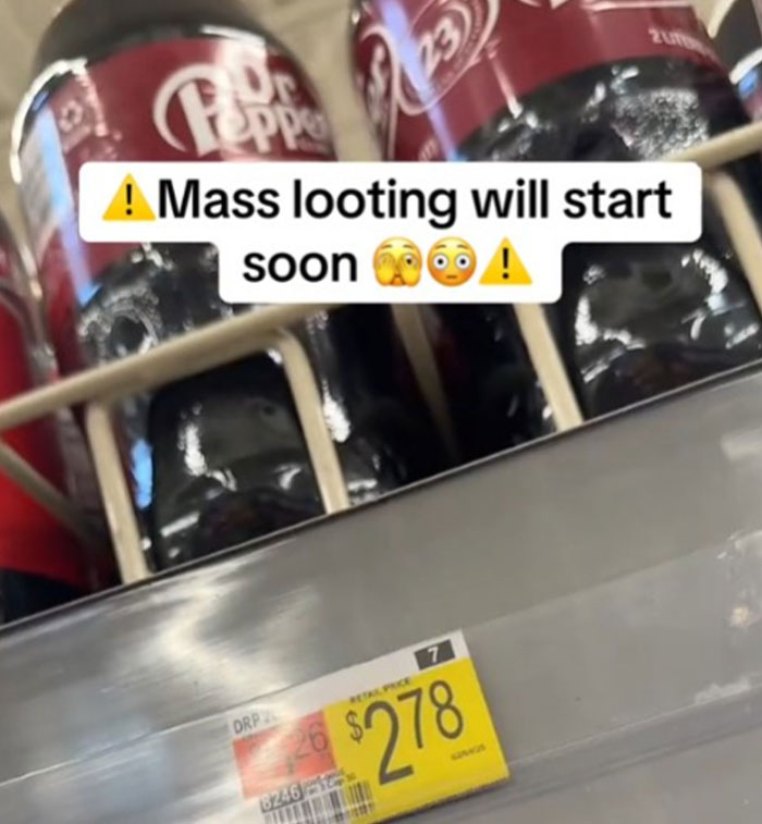 US grocery prices: $2.78 for Dr. Pepper, sparking outrage.