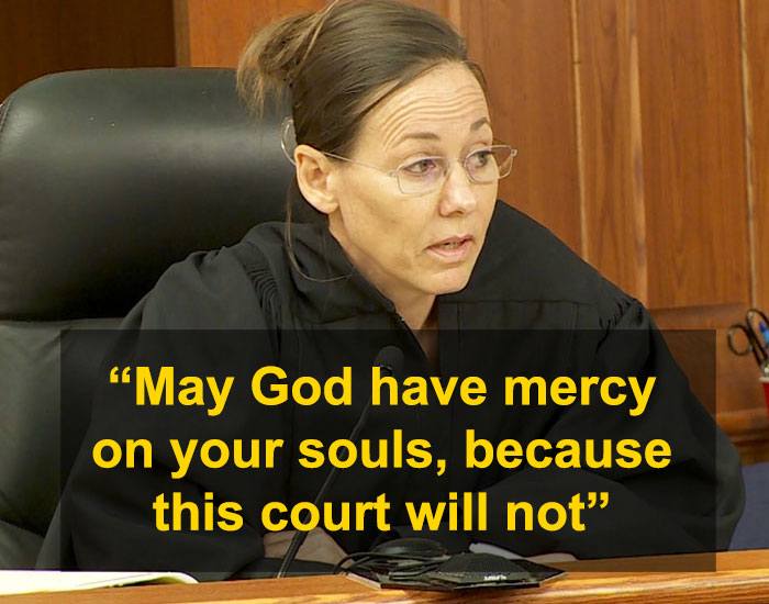 Judge delivers verdict in court sentencing a couple for using adopted kids as servants. Judge delivers verdict in court sentencing a couple for using adopted kids as servants.