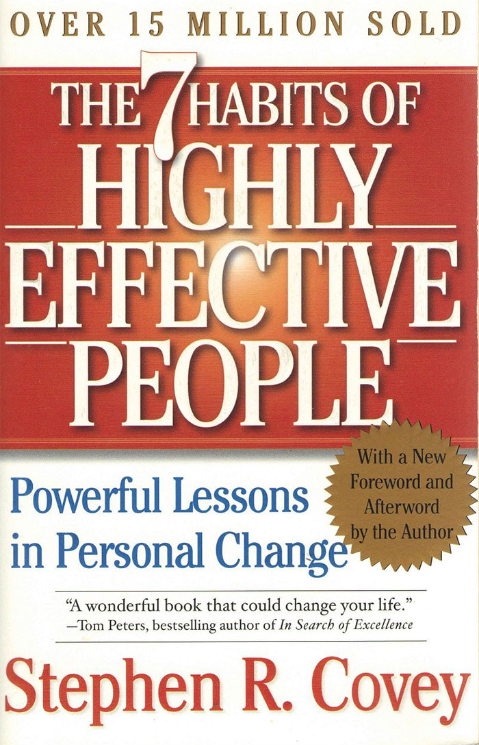 Cover of "The 7 Habits of Highly Effective People" by Stephen R. Covey.