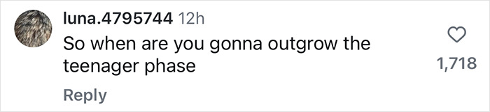 Comment about Justin Bieber's maturity on social media, questioning his teenage behavior.