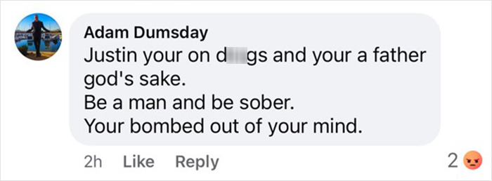 Social media comment addressing Justin Bieber about personal concerns.