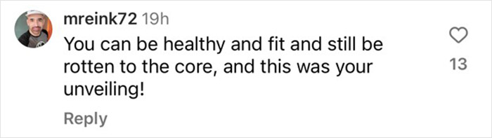 Comment discussing health and fitness related to obesity and weight loss debate.