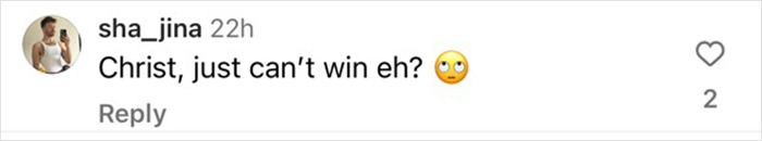 Instagram comment reacting to obesity discussions with eye-roll emoji.