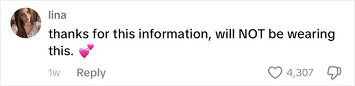 Comment on hottest outfit debate; user disagrees, says will not wear it, with heart emoji support.