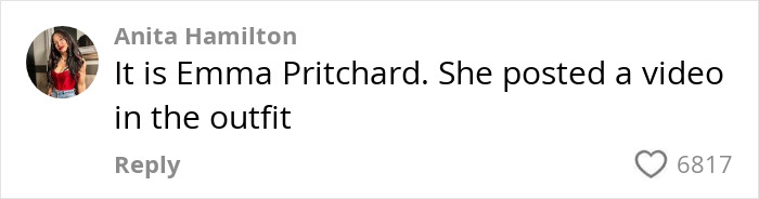 Anita Hamilton comments on the debate over the 'hottest' outfit, referencing Emma Pritchard's video.