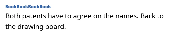 Comment about naming twins, highlighting the need for agreement on the names. Comment about naming twins, highlighting the need for agreement on the names.