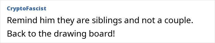 Text commentary on naming twins, humorously suggesting reconsideration of couple-inspired names. Text commentary on naming twins, humorously suggesting reconsideration of couple-inspired names.