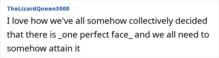 Text response to Monica Belluci photos, questioning societal beauty standards.