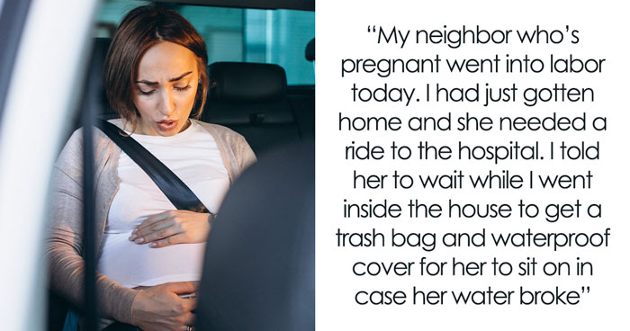 Hubby Rages As Neighbor Gives Heavily Pregnant Wife A Ride But Makes Her Sit On Garbage Bags