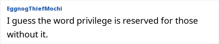 Comment highlighting privilege in relation to "Nepo Babies" trending online. Comment highlighting privilege in relation to "Nepo Babies" trending online.