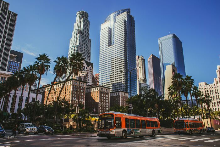 Bustling cityscape with skyscrapers and palm trees, highlighting a touristy place that may not live up to the hype.