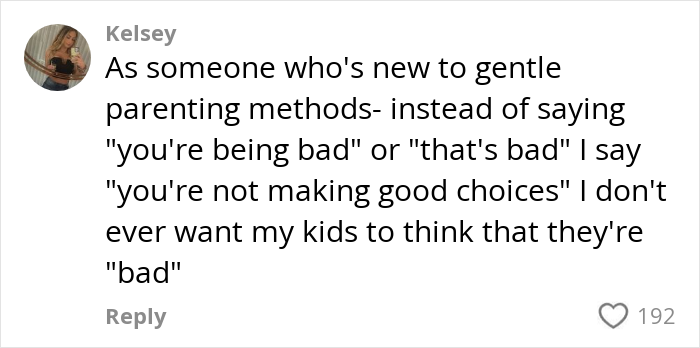 Comment about using gentle parenting one-liners to communicate positively with kids. Comment about using gentle parenting one-liners to communicate positively with kids.