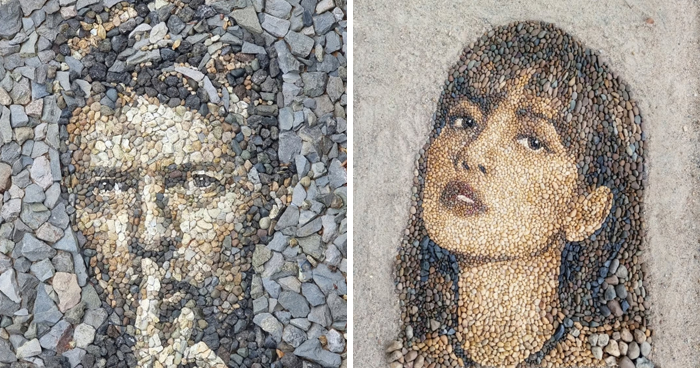 British Artist Justin Bateman Creates Intricate Art Using Pebbles (40 New Pics)