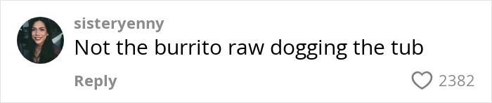 Social media comment reacting to Benny Blanco's unusual shower habit.