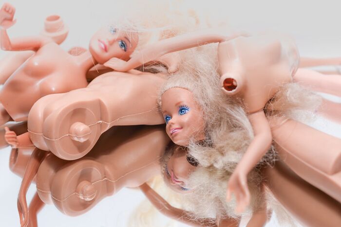 Pile of disassembled dolls reflecting unusual items removed from bodies.