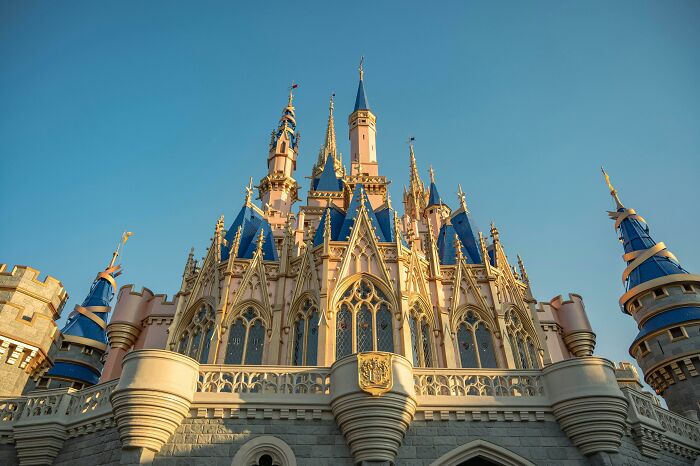Cinderella Castle under a clear blue sky, representing nostalgic Disney movies. Cinderella Castle under a clear blue sky, representing nostalgic Disney movies.