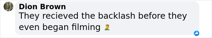 Disney 'Snow White' backlash comment, discussing filming controversies with emoji.