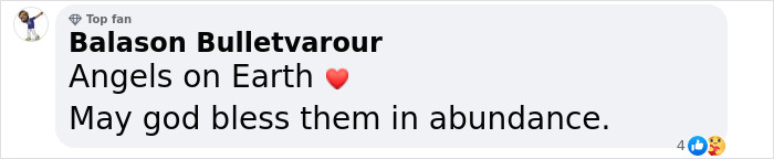 Text comment praising nurses as "Angels on Earth," accompanied by a heart emoji.