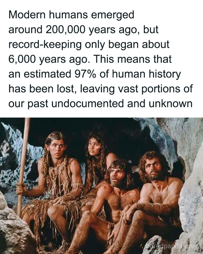Cavemen depicted in a historical scene inside a cave, illustrating early human life.