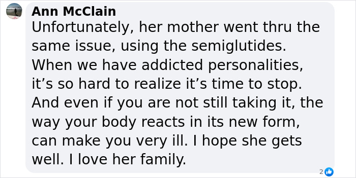 Text mentioning support and concerns about semiglutides related to weight loss.