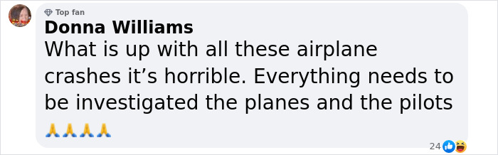 Comment on tragic plane crash near remote island, expressing concern and calling for investigation.