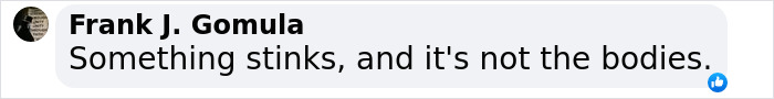 Comment by Frank J. Gomula related to Gene Hackman mystery, suggesting something is amiss. Comment by Frank J. Gomula related to Gene Hackman mystery, suggesting something is amiss.