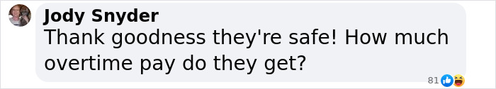 Comment about astronauts' safety and overtime pay, highlighting relief after doctors assist.