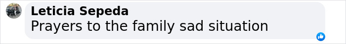 Comment on a tragic homicide situation, offering condolences to the family. Comment on a tragic homicide situation, offering condolences to the family.
