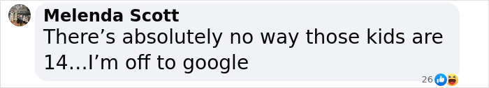 User comment expressing disbelief about the twins' age in Céline Dion article. User comment expressing disbelief about the twins' age in Céline Dion article.