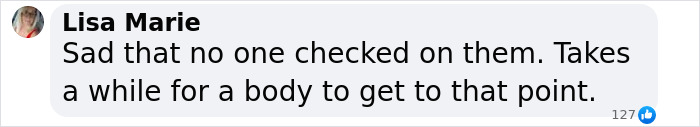 Comment expressing concern about Gene Hackman's situation, mentioning nobody checked on them. Comment expressing concern about Gene Hackman's situation, mentioning nobody checked on them.