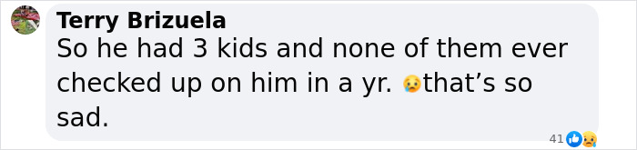 Comment discussing Gene Hackman and his family situation, expressing sadness. Comment discussing Gene Hackman and his family situation, expressing sadness.