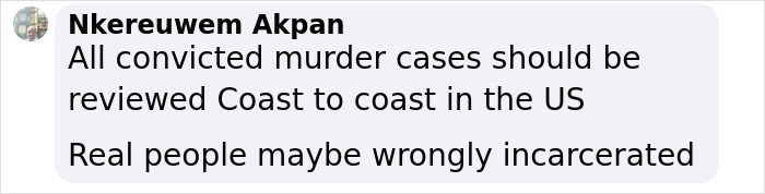 Text urging review of murder convictions suggests possible wrongful incarceration in the US.
