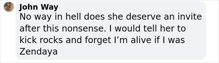 Text message criticizing Zendaya amid family rift before wedding with Tom Holland.